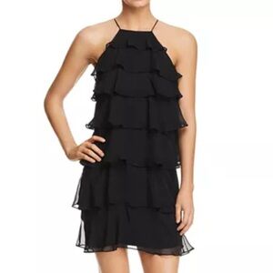 Bailey 44
Delectable Tiered Ruffle Silk Dress Black Size Small